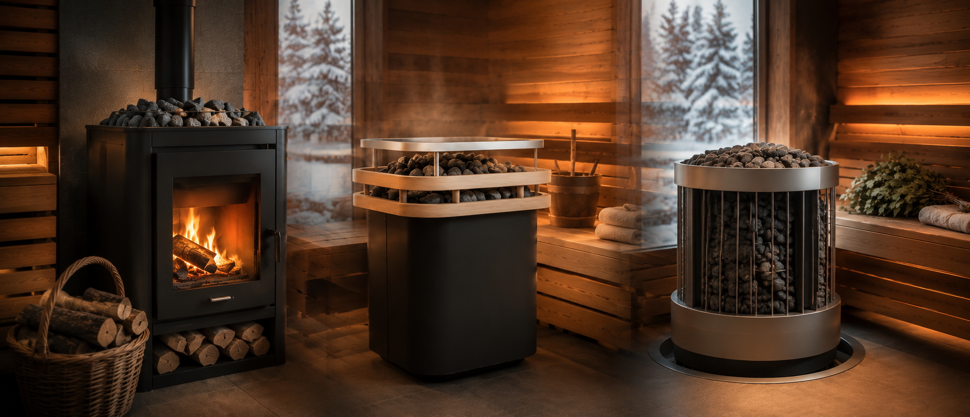 Saunaofen kaufen: Holzofen, Elektro oder Bio-Ofen? (KI-generiert)